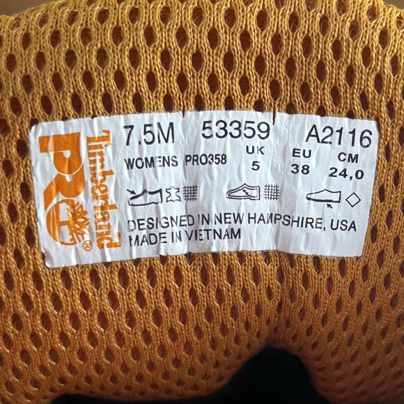 Timberland Pro 358 Titan WOMENS 7.5 M Brown Leather Lace Up Comp Toe Work Boots - Picture 10 of 11